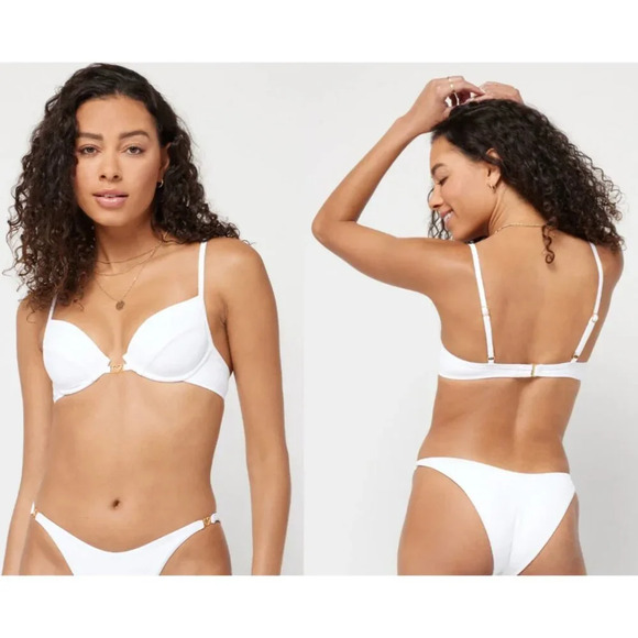 New! L*Space Stardust Bikini Top in White 21590 - Picture 1 of 8